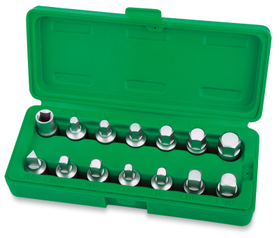 Набор головок для отворачивания масляных пробок 14 пр. TOPTUL JGAI1402